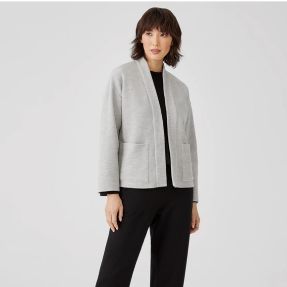 eileen fisher shawl collar